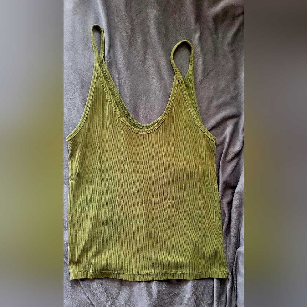 Green tank top